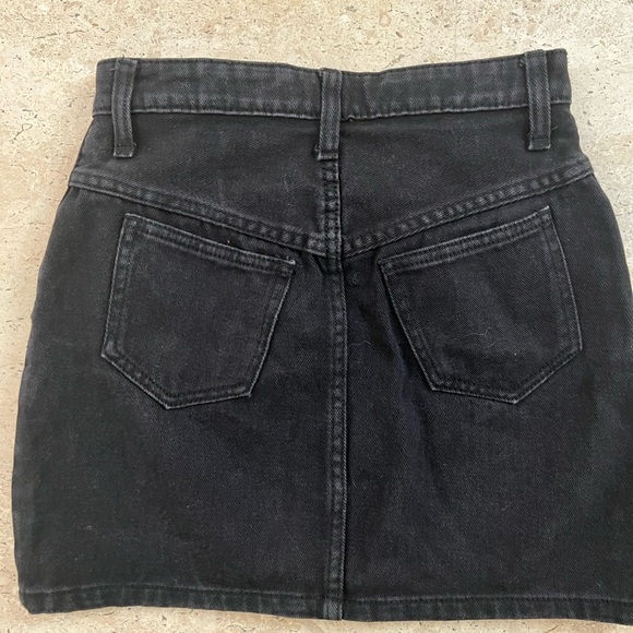 John Galt Black Demim Mini Skirt Size Small - Picture 2 of 4